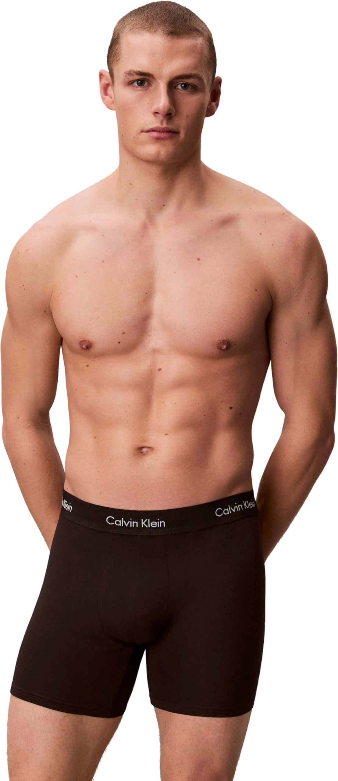 Calvin Klein Herren 3er Pack Boxershorts Briefs Boxer Brief Stretch, Schwarz, M 2