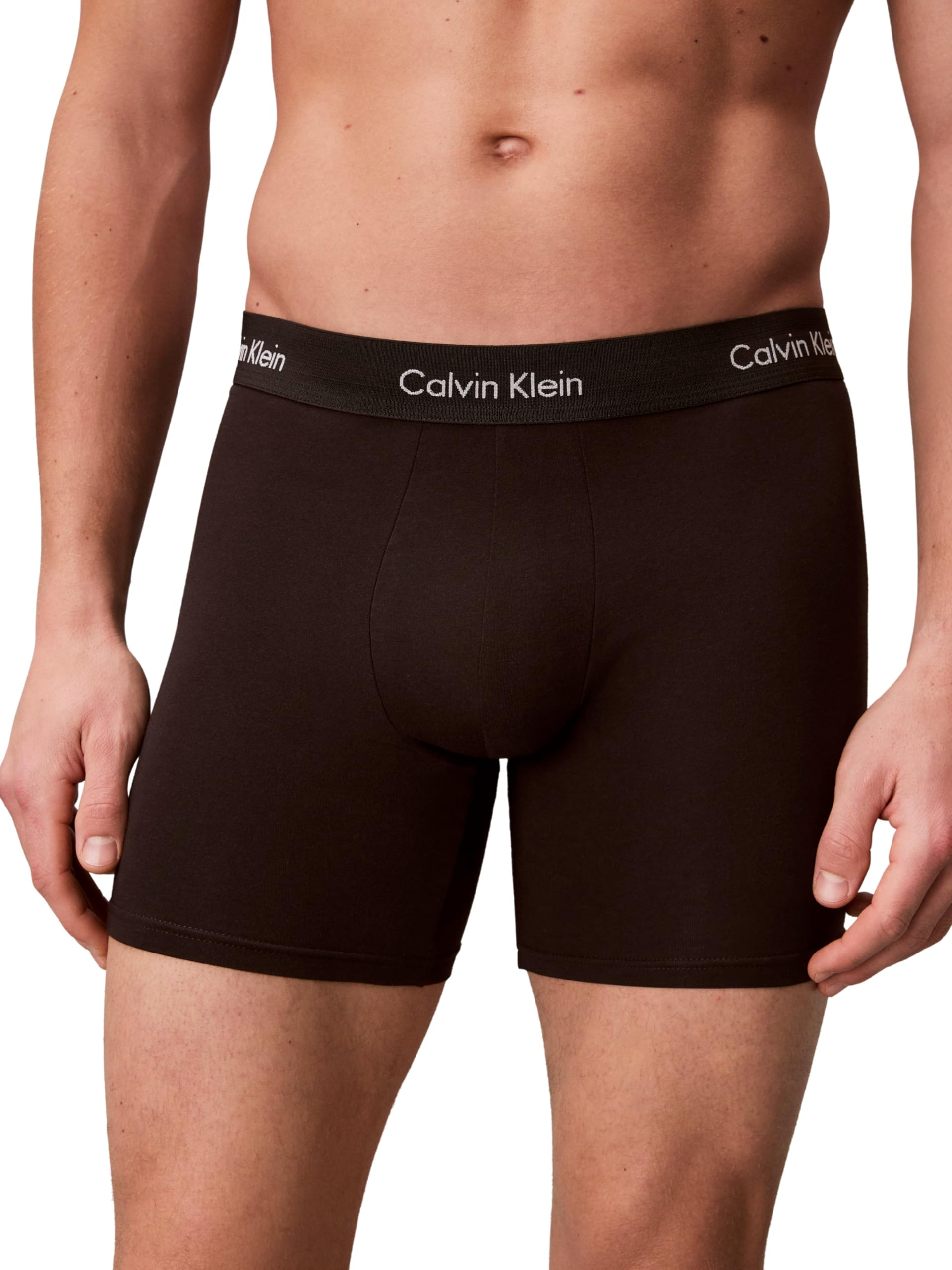 Calvin Klein Herren 3er Pack Boxershorts Briefs Boxer Brief Stretch, Schwarz, M 3