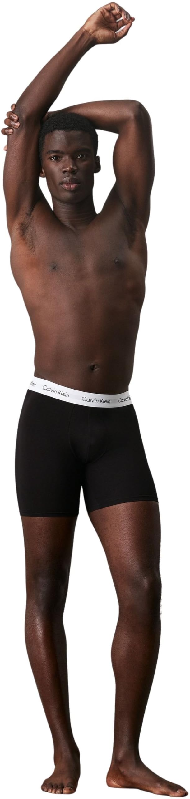 Calvin Klein Herren 3er Pack Boxershorts Briefs Boxer Brief Stretch, Schwarz (Black), M